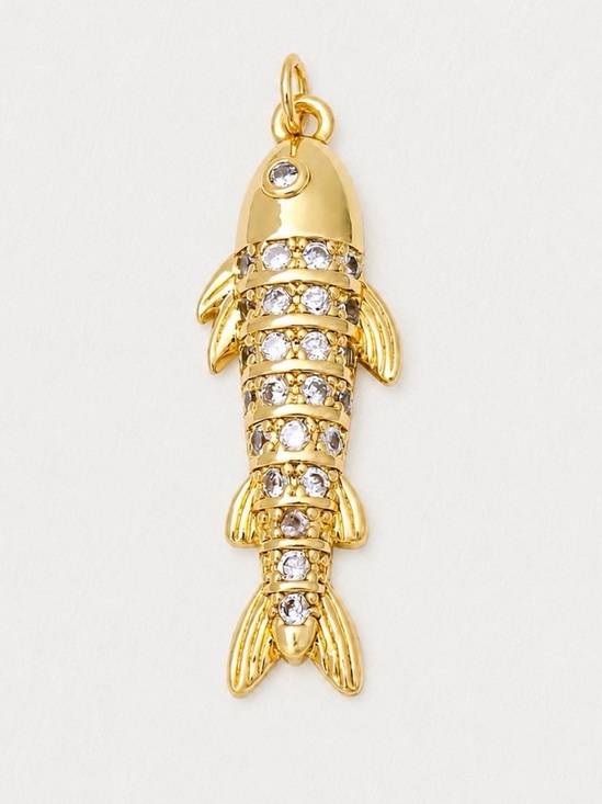 Jewelry - Gold Filled Fish Necklace Charm (5580)